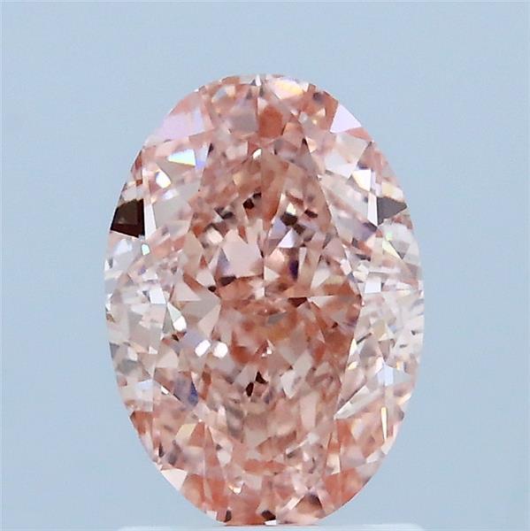 1.51ct Oval FANCY INTENSE PINK VVS2 Lab Created Diamond