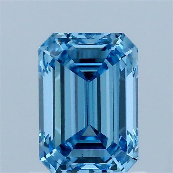 1.11ct Emerald FANCY VIVID BLUE VS1 Lab Created Diamond