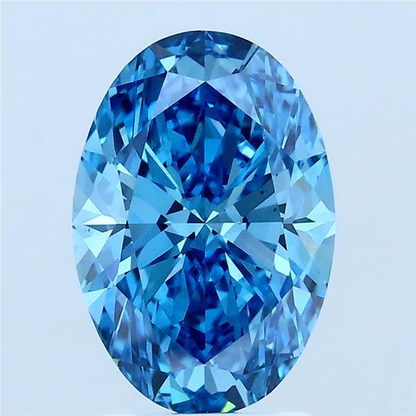 2ct Oval FANCY VIVID BLUE VS1 Lab Created Diamond