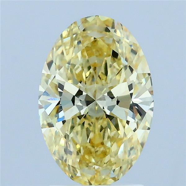1.66ct Oval FANCY INTENSE YELLOW VVS2 Lab Created Diamond