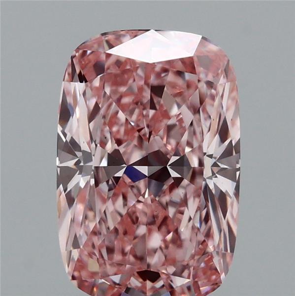 1.9ct Cushion FANCY VIVID PINK VS2 Lab Created Diamond