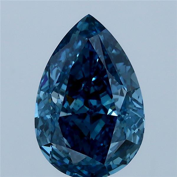 2.58ct Pear FANCY VIVID BLUE VS1 Lab Created Diamond