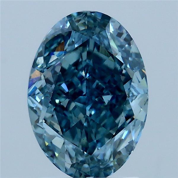 2.68ct Oval FANCY VIVID BLUE VS2 Lab Created Diamond