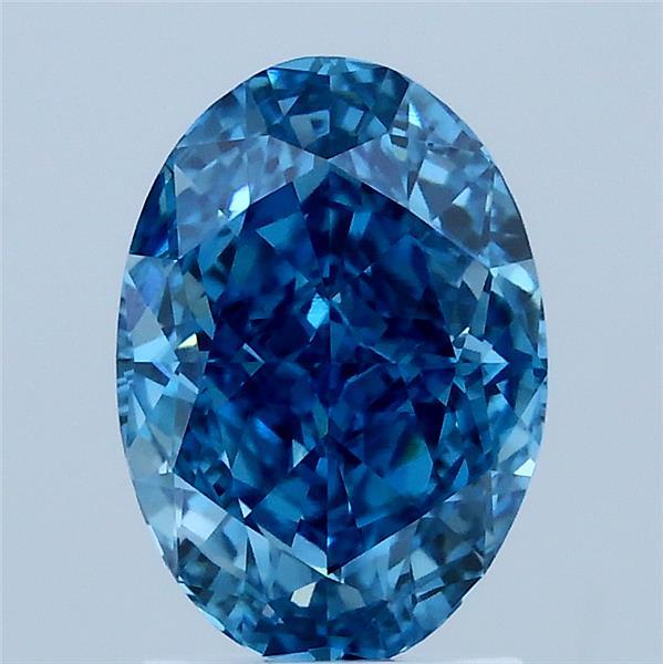 2.09ct Oval FANCY VIVID BLUE VS1 Lab Created Diamond