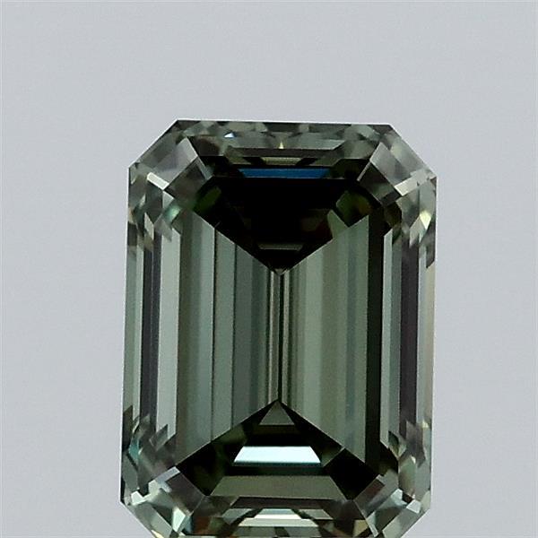 1.04ct Emerald FANCY VIVID GREEN VVS2 Lab Created Diamond