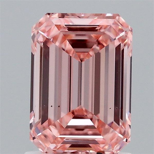 1.52ct Emerald FANCY INTENSE PINK VS2 Lab Created Diamond
