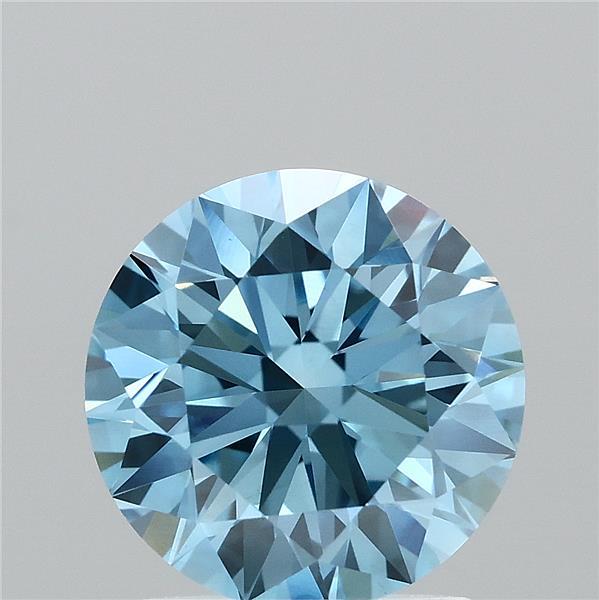 1.69ct Round FANCY VIVID BLUE VS1 Lab Created Diamond