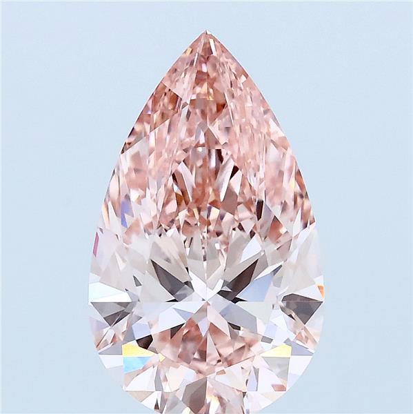 2.92ct Pear FANCY VIVID PINK VVS2 Lab Created Diamond