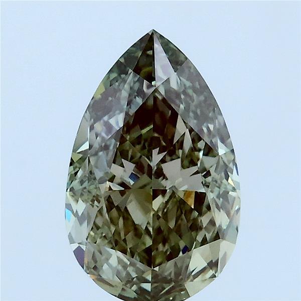 2.07ct Pear FANCY INTENSE GREEN VS1 Lab Created Diamond