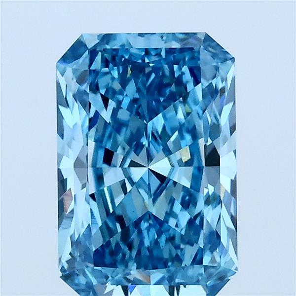 1.51ct Radiant FANCY VIVID BLUE VVS2 Lab Created Diamond