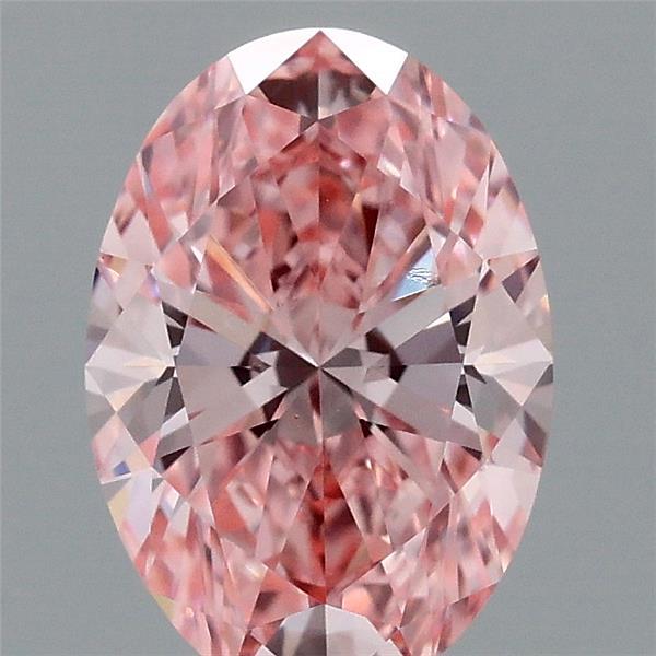 1.11ct Oval FANCY VIVID PINK VVS2 Lab Created Diamond