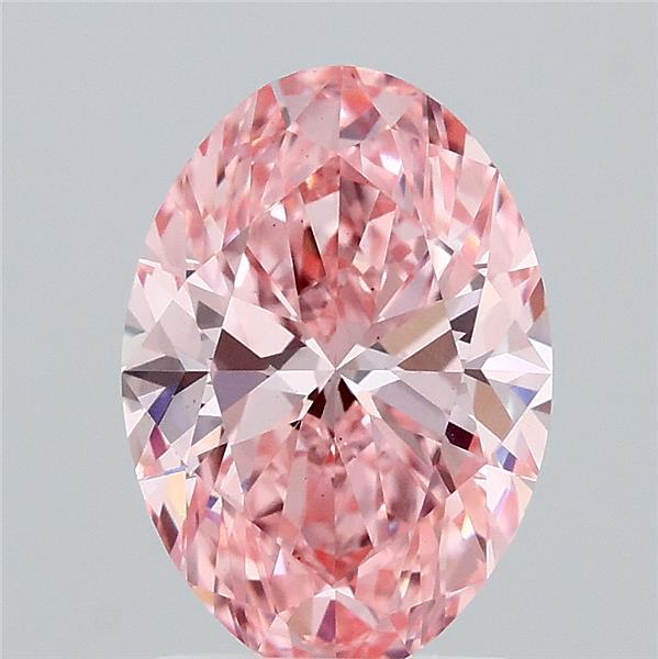 2.01ct Oval FANCY VIVID PINK VS1 Lab Created Diamond