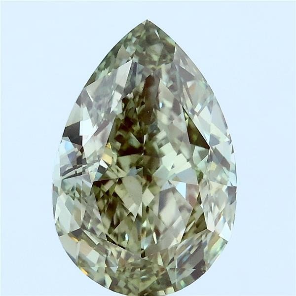3.52ct Pear FANCY INTENSE GREEN VS1 Lab Created Diamond