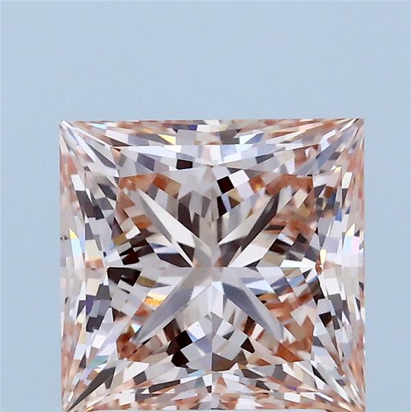 2.51ct Princess FANCY INTENSE PINK VS1 Lab Created Diamond