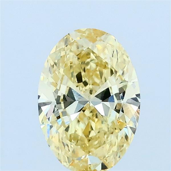 0.77ct Oval FANCY YELLOW VVS2 Lab Created Diamond