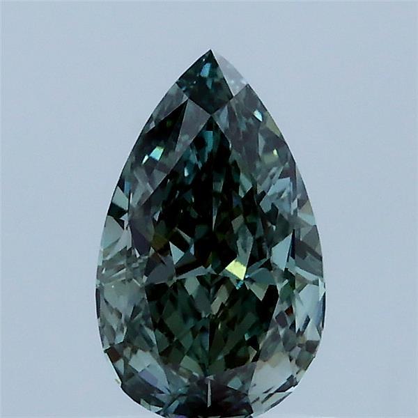 1.02ct Pear FANCY VIVID GREEN VS1 Lab Created Diamond