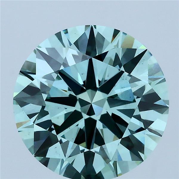 3.75ct Round FANCY VIVID GREEN VS2 Lab Created Diamond