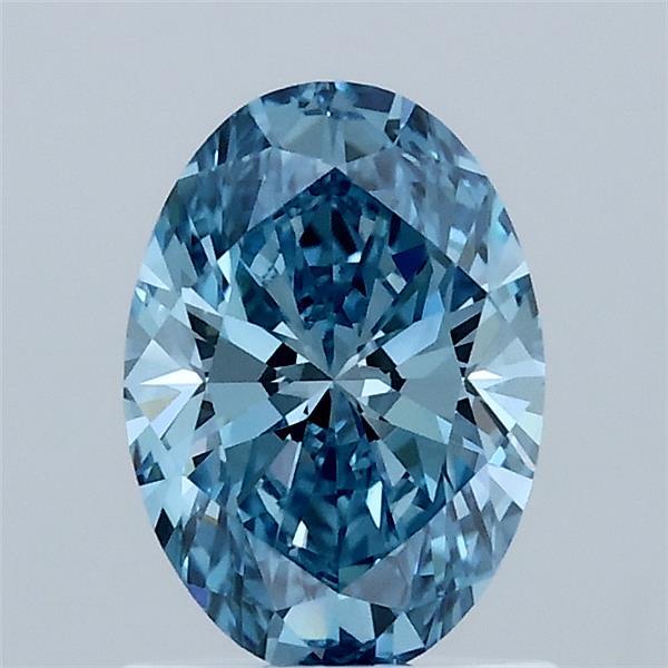 1.04ct Oval FANCY VIVID BLUE VS1 Lab Created Diamond