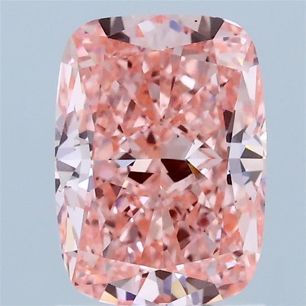1.61ct Cushion FANCY VIVID PINK VS2 Lab Created Diamond