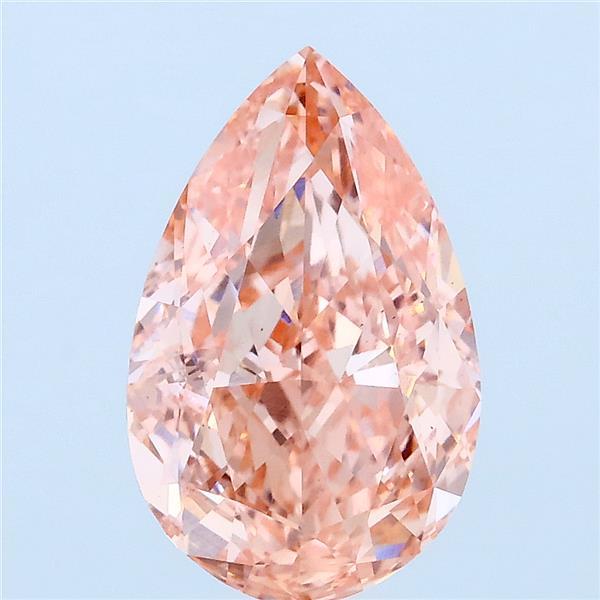 3.03ct Pear FANCY VIVID PINK VS1 Lab Created Diamond