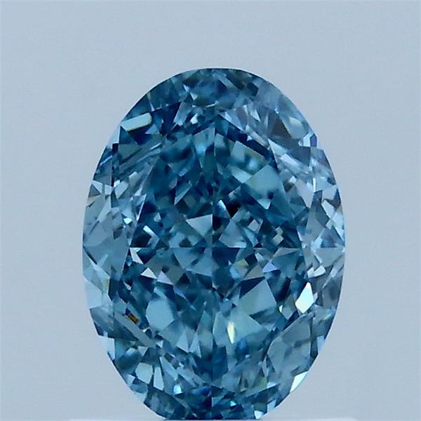 1.08ct Oval FANCY VIVID BLUE VS1 Lab Created Diamond