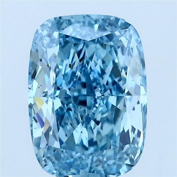 2.06ct Cushion FANCY VIVID BLUE VS2 Lab Created Diamond