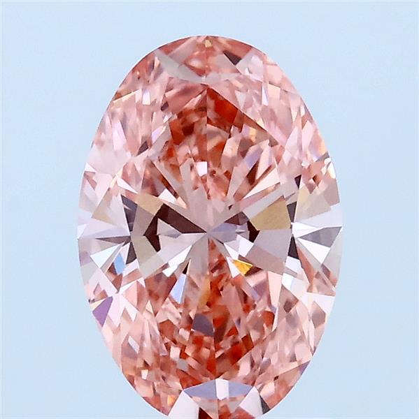 1.53ct Oval FANCY VIVID PINK VVS2 Lab Created Diamond