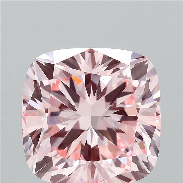 2.8ct Cushion FANCY INTENSE PINK VS1 Lab Created Diamond