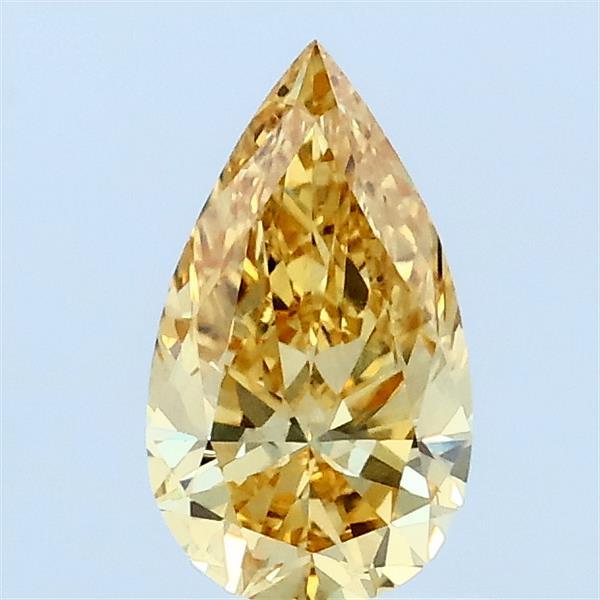 0.63ct Pear FANCY INTENSE YELLOW VVS2 Lab Created Diamond