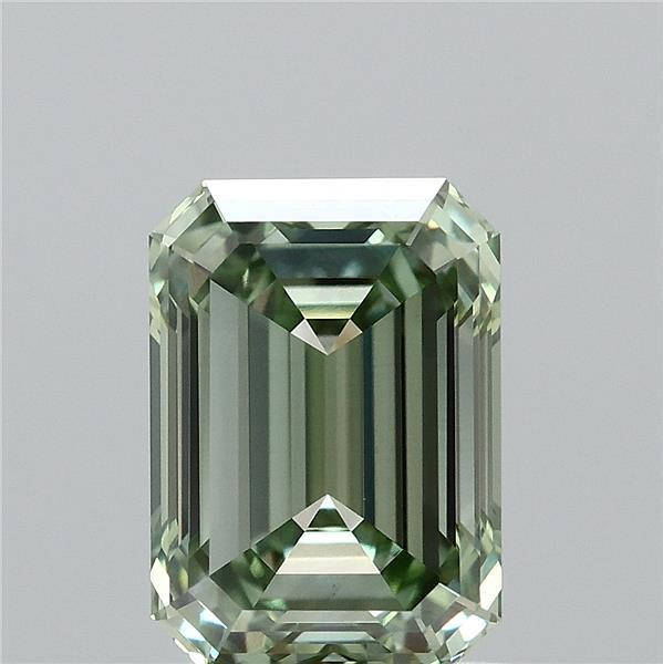 1.54ct Emerald FANCY VIVID GREEN VVS2 Lab Created Diamond