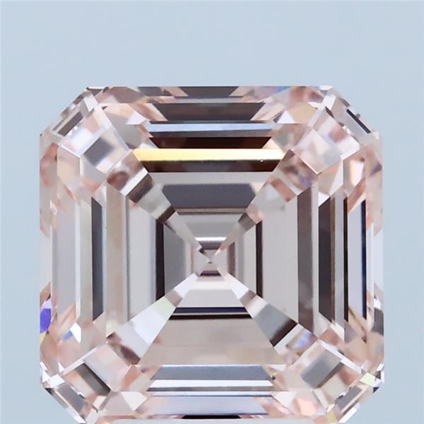 4.11ct Asscher FANCY INTENSE PINK VVS2 Lab Created Diamond