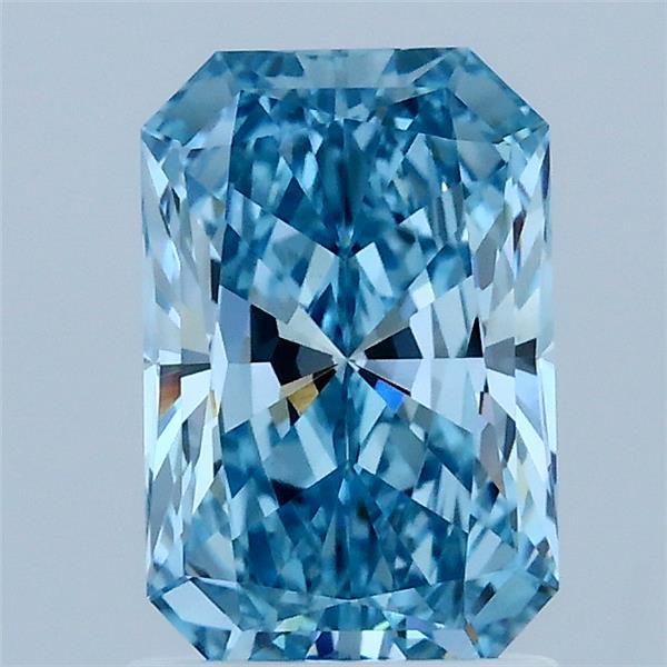 1.54ct Radiant FANCY VIVID BLUE VVS2 Lab Created Diamond