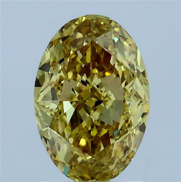 2.01ct Oval FANCY INTENSE YELLOW VS1 Lab Created Diamond
