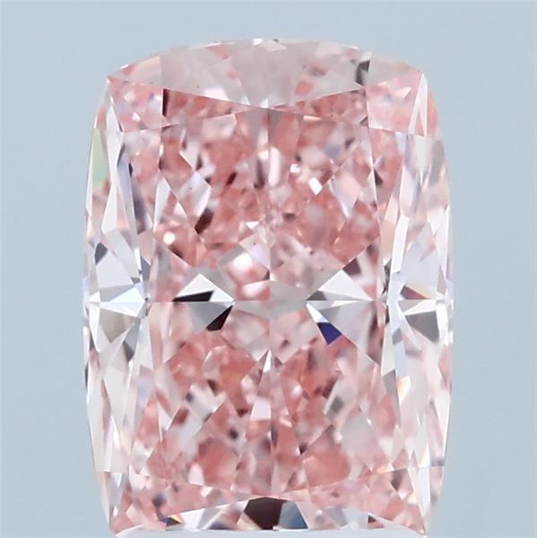 2.1ct Cushion FANCY VIVID PINK VS1 Lab Created Diamond