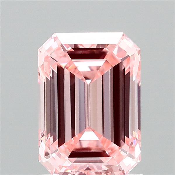 1.43ct Emerald FANCY VIVID PINK VS1 Lab Created Diamond