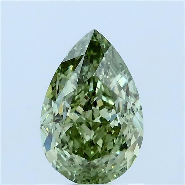 1.01ct Pear FANCY VIVID GREEN VS1 Lab Created Diamond