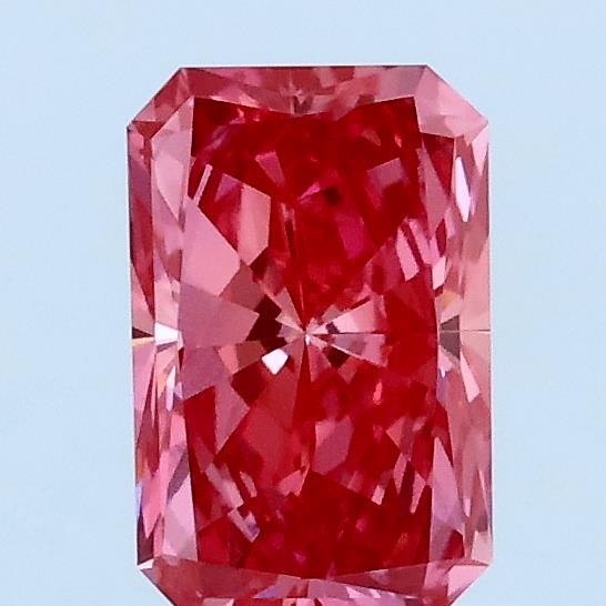 0.84ct Radiant FANCY VIVID PINK VVS2 Lab Created Diamond