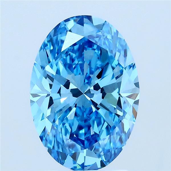 2ct Oval FANCY VIVID BLUE VVS2 Lab Created Diamond