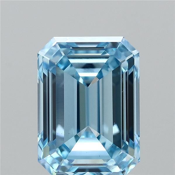 2.04ct Emerald FANCY VIVID BLUE VS1 Lab Created Diamond