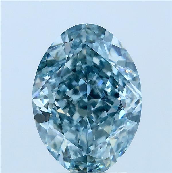 3.2ct Oval FANCY VIVID BLUE VVS2 Lab Created Diamond