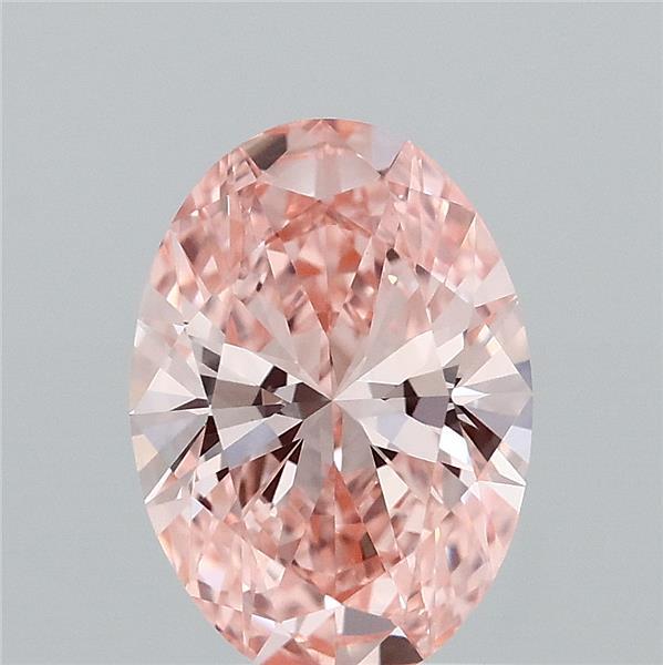 1.02ct Oval FANCY VIVID PINK VVS2 Lab Created Diamond