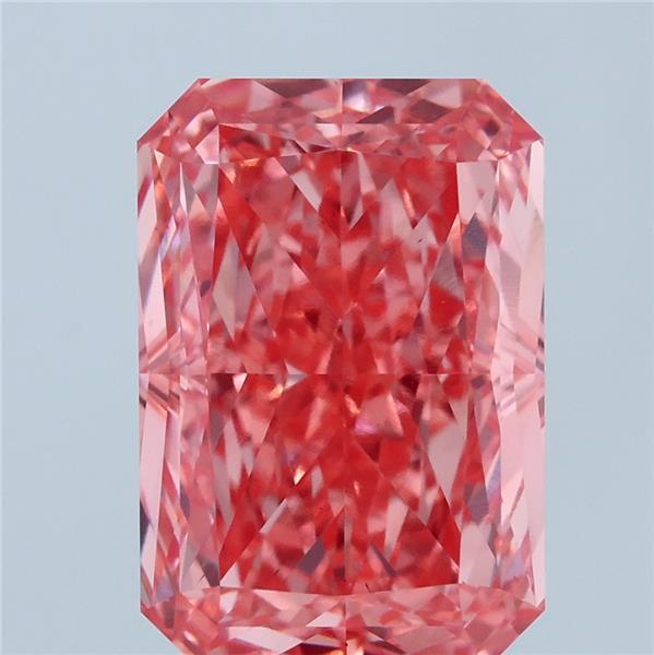 6.03ct Radiant FANCY VIVID PINK VS1 Lab Created Diamond