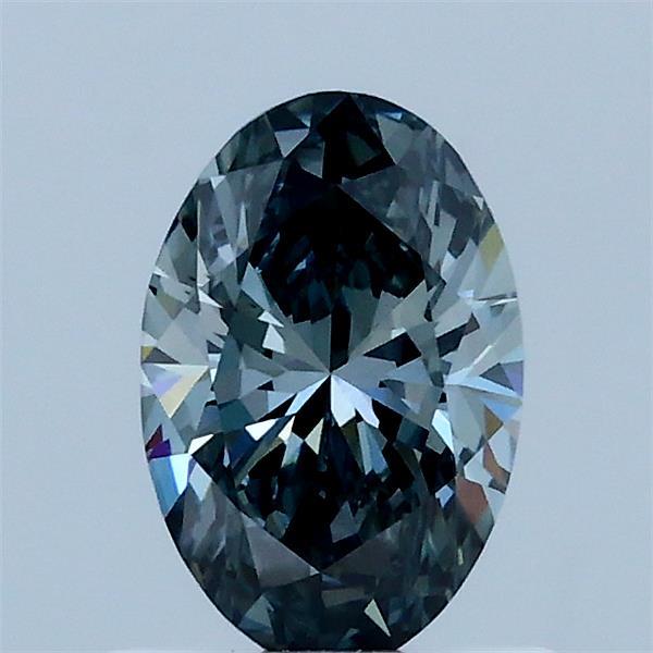 0.77ct Oval FANCY GREY BLUE VS1 Lab Created Diamond
