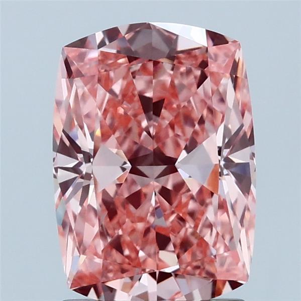 2ct Cushion FANCY VIVID PINK VVS2 Lab Created Diamond