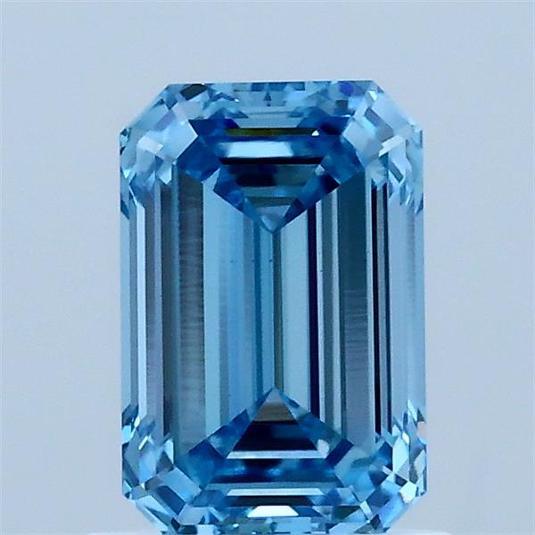 1.11ct Emerald FANCY VIVID BLUE VS1 Lab Created Diamond