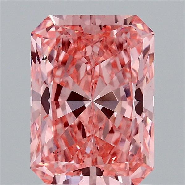 2.04ct Radiant FANCY VIVID PINK VS2 Lab Created Diamond