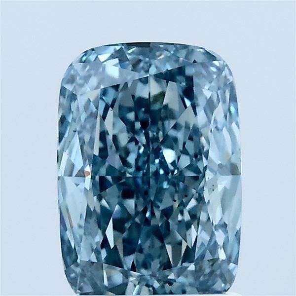 1.56ct Cushion FANCY VIVID BLUE VS2 Lab Created Diamond