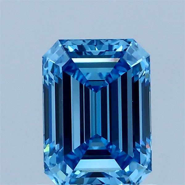 1.03ct Emerald FANCY VIVID BLUE VVS2 Lab Created Diamond