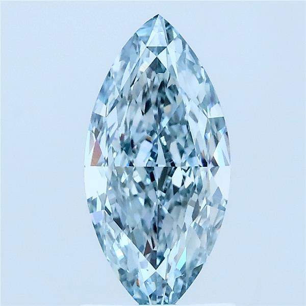 1.54ct Marquise FANCY INTENSE BLUE VVS2 Lab Created Diamond