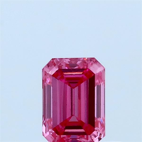 0.53ct Emerald FANCY VIVID PINK VS1 Lab Created Diamond